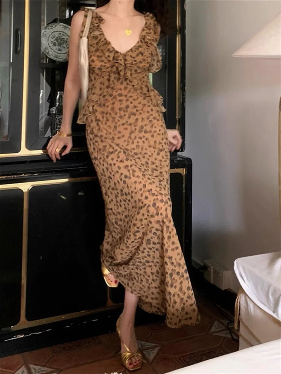 Joskka Dress Women Elegant Summer  New Fashion Evening Party Ladies Vestidos Korean Clothes Female Vintage Ruffles Design Dresses Hoco Dress - Deanwangkt