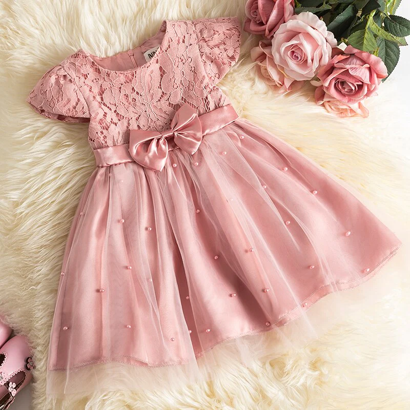 deanwangkt  Baby Clothes for Girls Toddler Kids Wedding Princess Gown Girl Elegant Birthday Dress Tulle Bridesmaid Evening Party Dresses - Deanwangkt