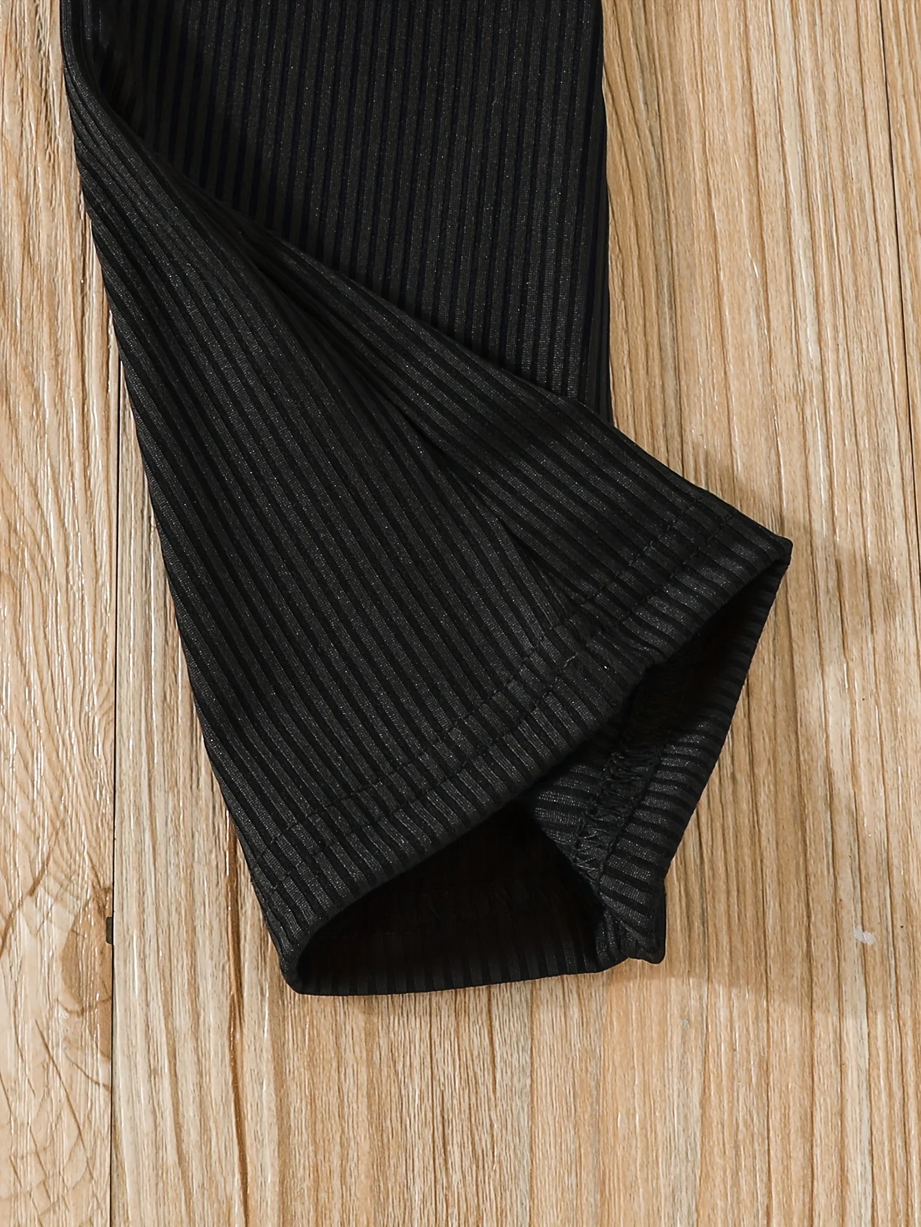 Girls' Ribbed Bell Bottom Trousers Stretch Slim For Outerwear Kids Flared Tight Pants For Spring And Autumn - Deanwangkt