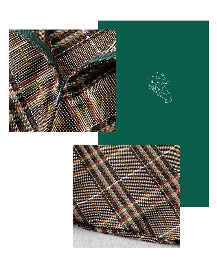 deanwangkt - Coffee Break Plaid Skirt - Deanwangkt