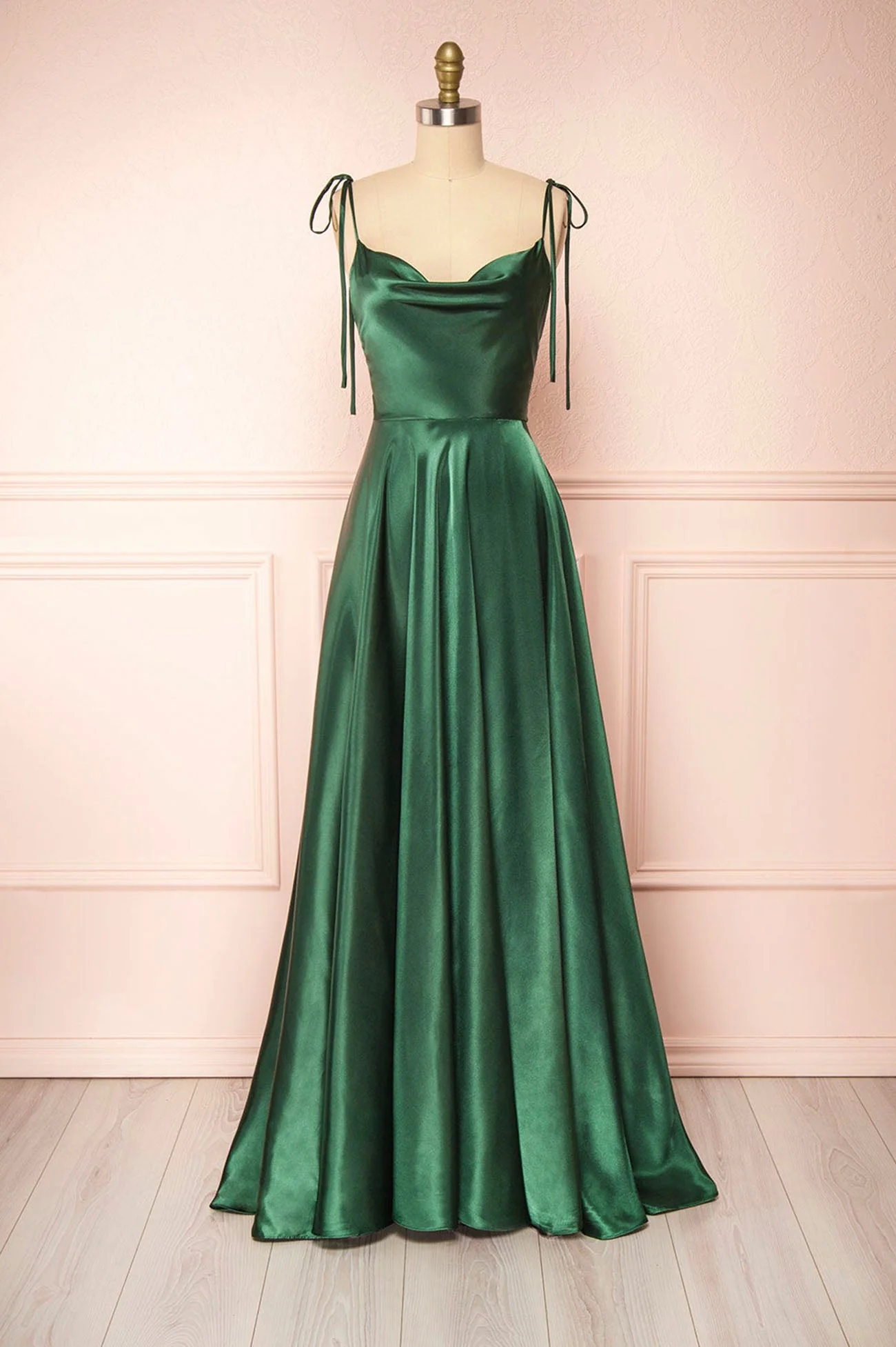solvbao Simple Satin Long Prom Dresses, A-Line Formal Evening Dresses - Deanwangkt