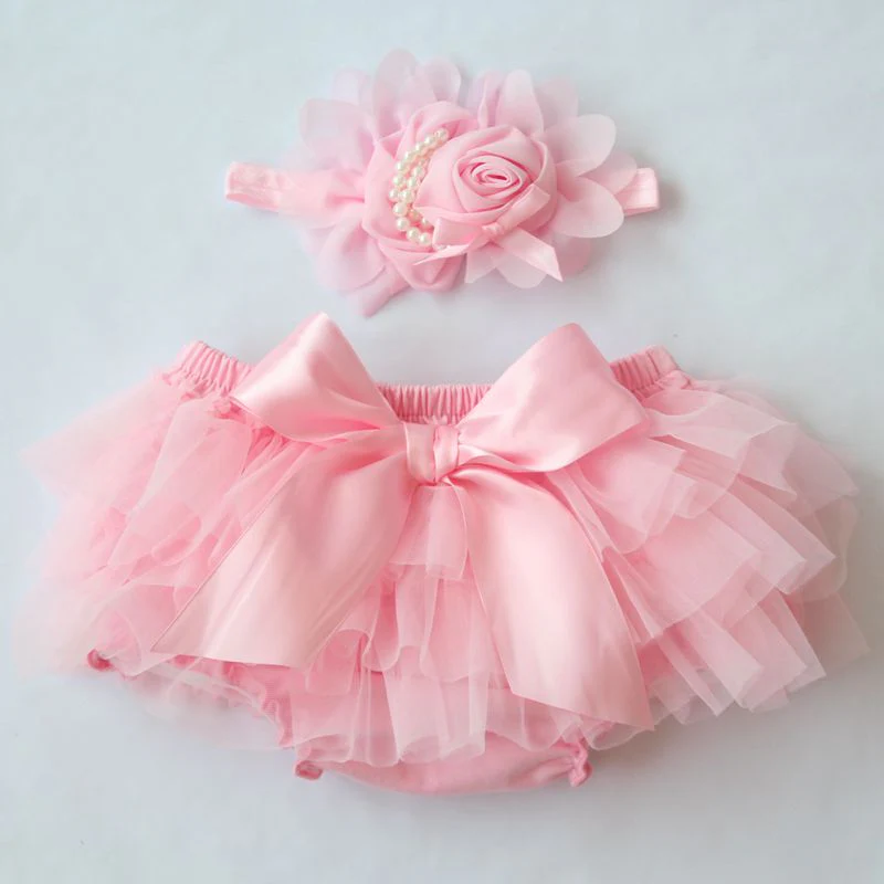 Baby Cotton Chiffon Ruffle Bloomers Cute Baby Diaper Cover Newborn Flower Shorts Toddler Fashion Summer Clothing - Deanwangkt