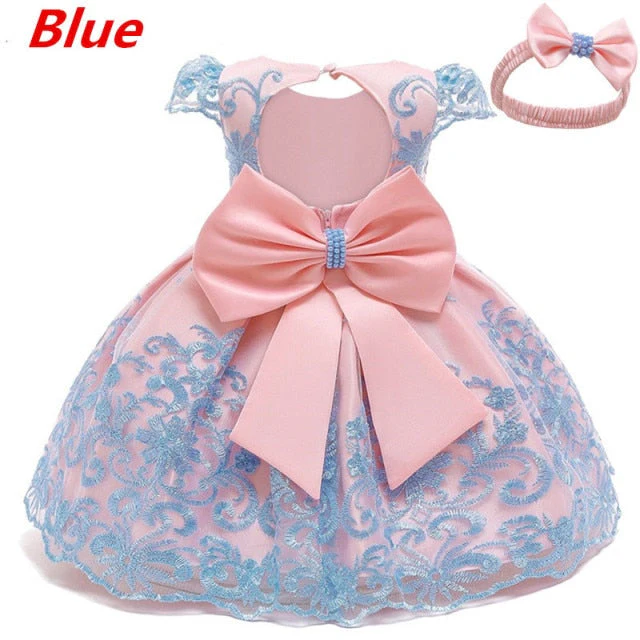 Baby Girls Christmas Dress 3 6 9 12 18 24 Months Toddler Newborn Lace Princess Dress 1 Year Old Birthday Party New Year Costume - Deanwangkt