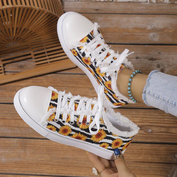 deanwangkt - Halloween Yellow Casual Daily Patchwork Printing Round Comfortable Shoes - Deanwangkt