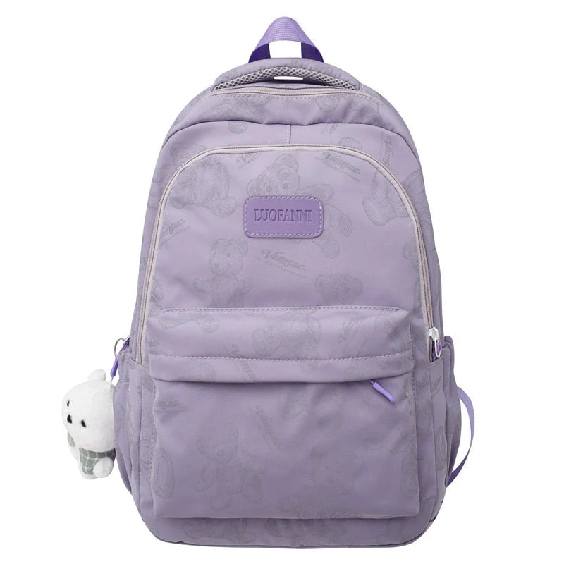 deanwangkt Fashion Big Student Laptop College Backpack Girls School Bag High Capacity Women Backpack Female Cute Leisure Travel Mochila - Deanwangkt