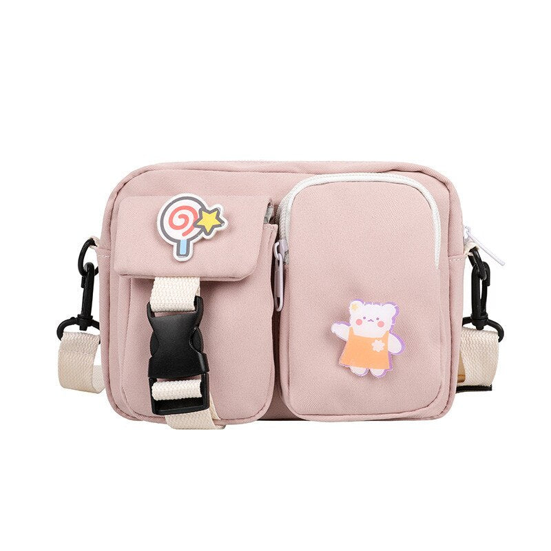 deanwangkt  Japanese Style Kawaii Bag For Women Small Crossbody Bags Women New Fashion Nylon Bag Ladies Shoulder Bag Mobile Phone Bags - Deanwangkt