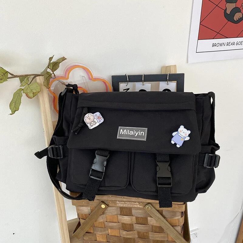 deanwangkt  New Student Fashion Bag Women Nylon Bag Crossbody Bags For Women Multipockets Messenger Bag Book Bags School Bags Shoulder Bag - Deanwangkt