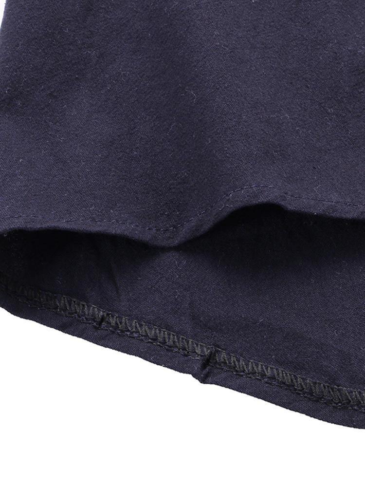 deanwangkt Women Button Down Baggy Blouse Casual Loose Asymmetric Shirt Dress - Deanwangkt