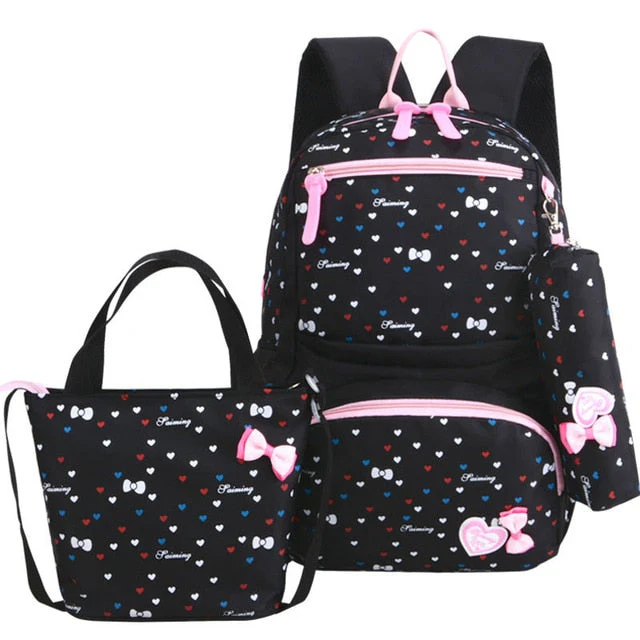 deanwangkt 3pcs/set Printing School Bags Backpacks Schoolbag Fashion Kids Lovely Backpack For Children Girls School bag Student Mochila sac - Deanwangkt
