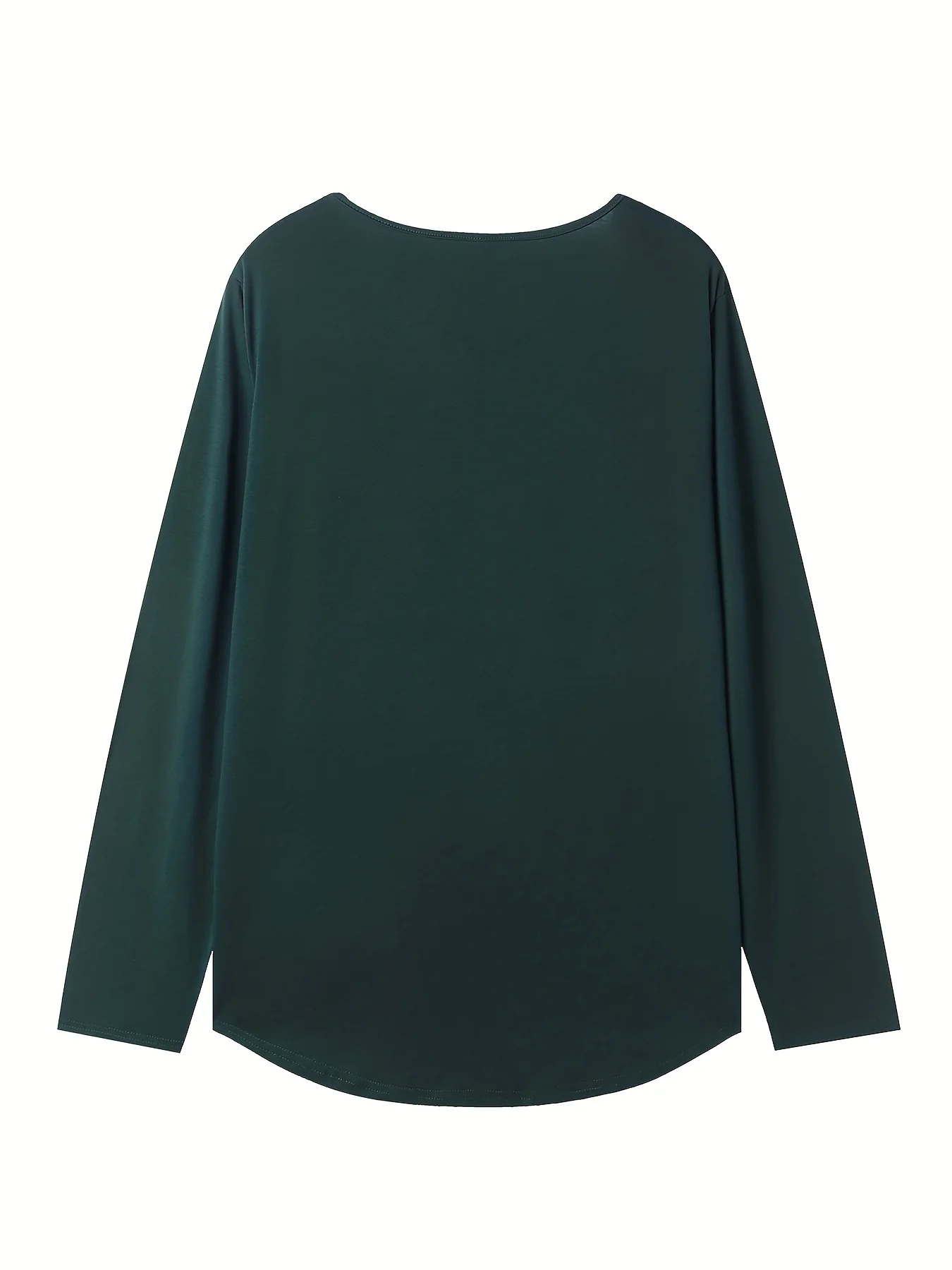 Plus Size Casual T-shirt, Women's Plus Cat Print Long Sleeve V Neck Slight Stretch Top - Deanwangkt