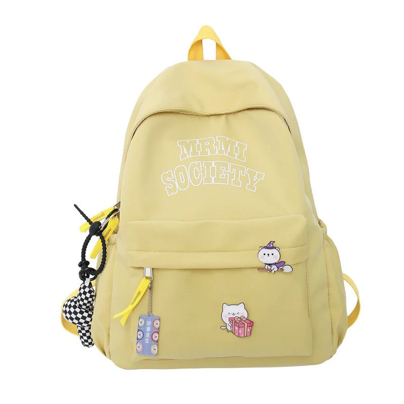 Back to school  Fashion Simple Letter Women Backpack Girl Boy Laptop Rucksack Student Lovers School Bag Femal Shoulder Travel Mochila - Deanwangkt