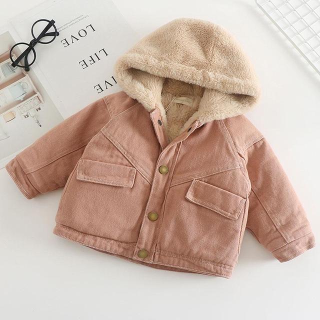 deanwangkt new Baby Girl Boy winter Spring Autumn Plush Coats Jackets Fashion cotton down Kids Children Overwear Clothes - Deanwangkt