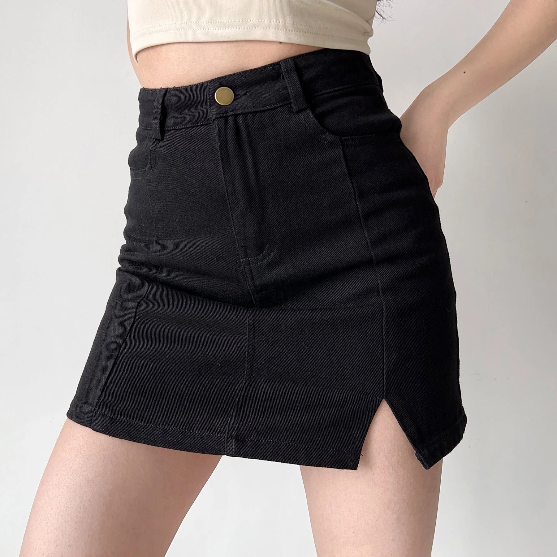 deanwangkt - New Look Split Denim Skirt - Deanwangkt