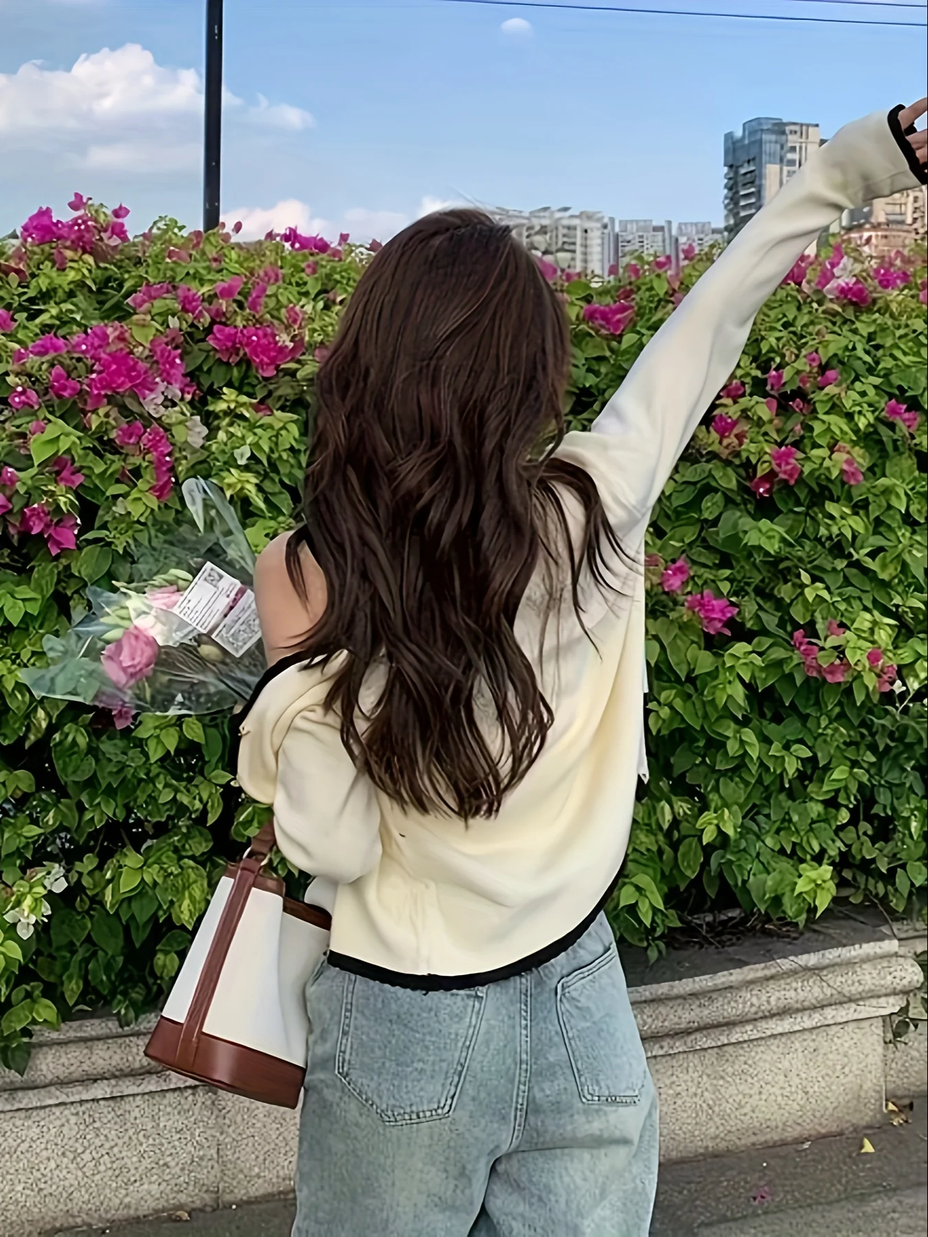 deanwangkt  Contrast Trim Two-piece Set, Cami Top & Button Front Long Sleeve Cardigan Outfits, Women's Clothing - Deanwangkt