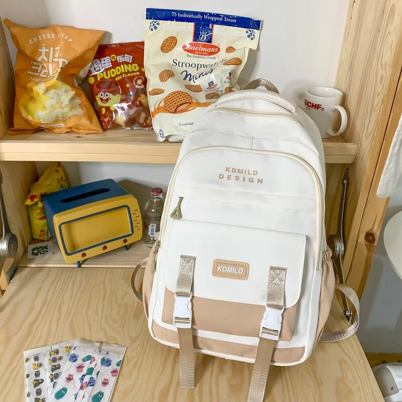 BACK TO COLLEGE  Fashion Teen Patchwork Schoolbag Women Cute Rucksack Girls High School Mochila Boy Waterproof Nylon Backpack Bookbag - Deanwangkt