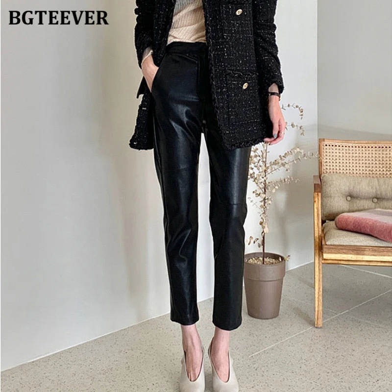 DEANWANGKT Casual Asymmetric High Waist Straight Jeans for Women Side Split Denim Blue Jeans Trousers Female Long Pantalon Femme - Deanwangkt