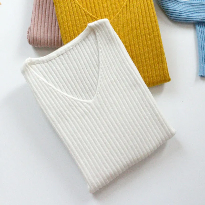 deanwangkt New Autumn Winter Women Sweater Sold Warm Turtlenecks Casual V Neck Oversized Lady Sweaters Knitted Pullover Top Pull Femme - Deanwangkt