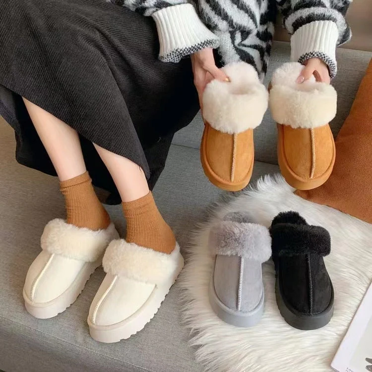 deanwangkt Snow Boots Slippers Women Soft Women Shoes Waterproof Boots Ladies New Ankle Boots Flat  Winter Shoes Women - Deanwangkt