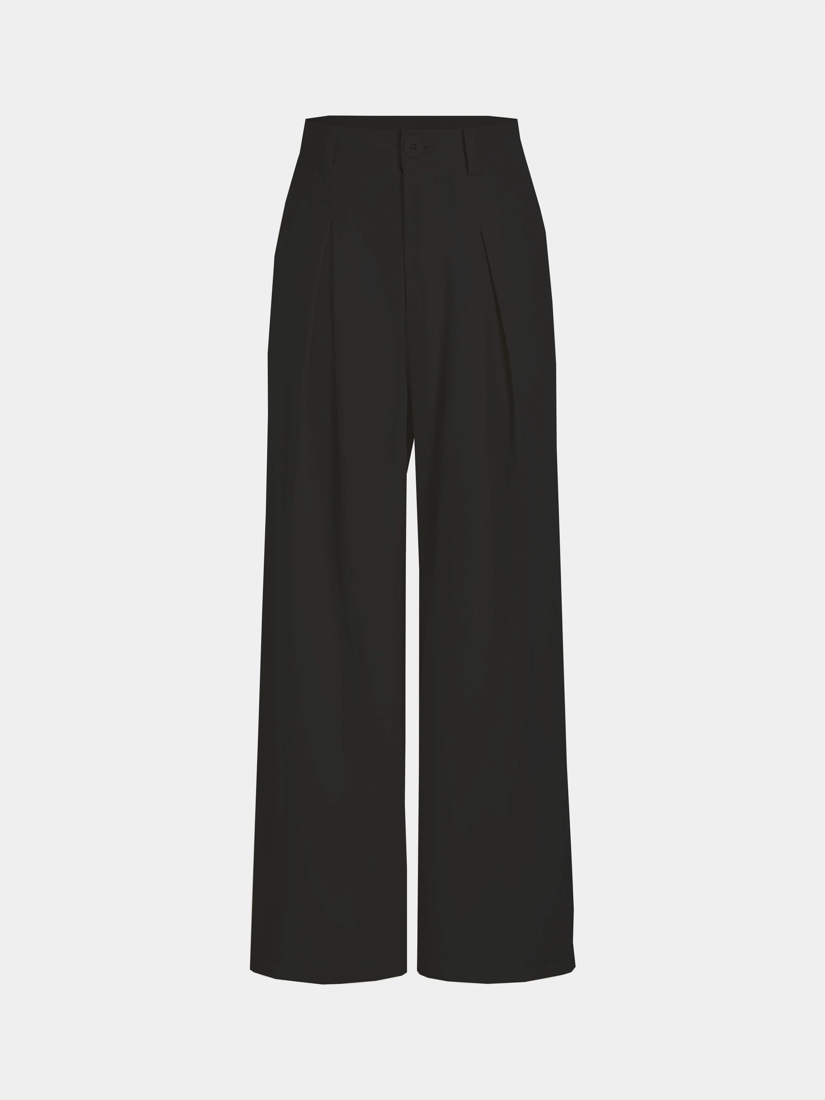 deanwangkt-1  Solid Wide Leg Pants, Elegant Button Slant Pocket Draped Pants, Women's Clothing - Deanwangkt