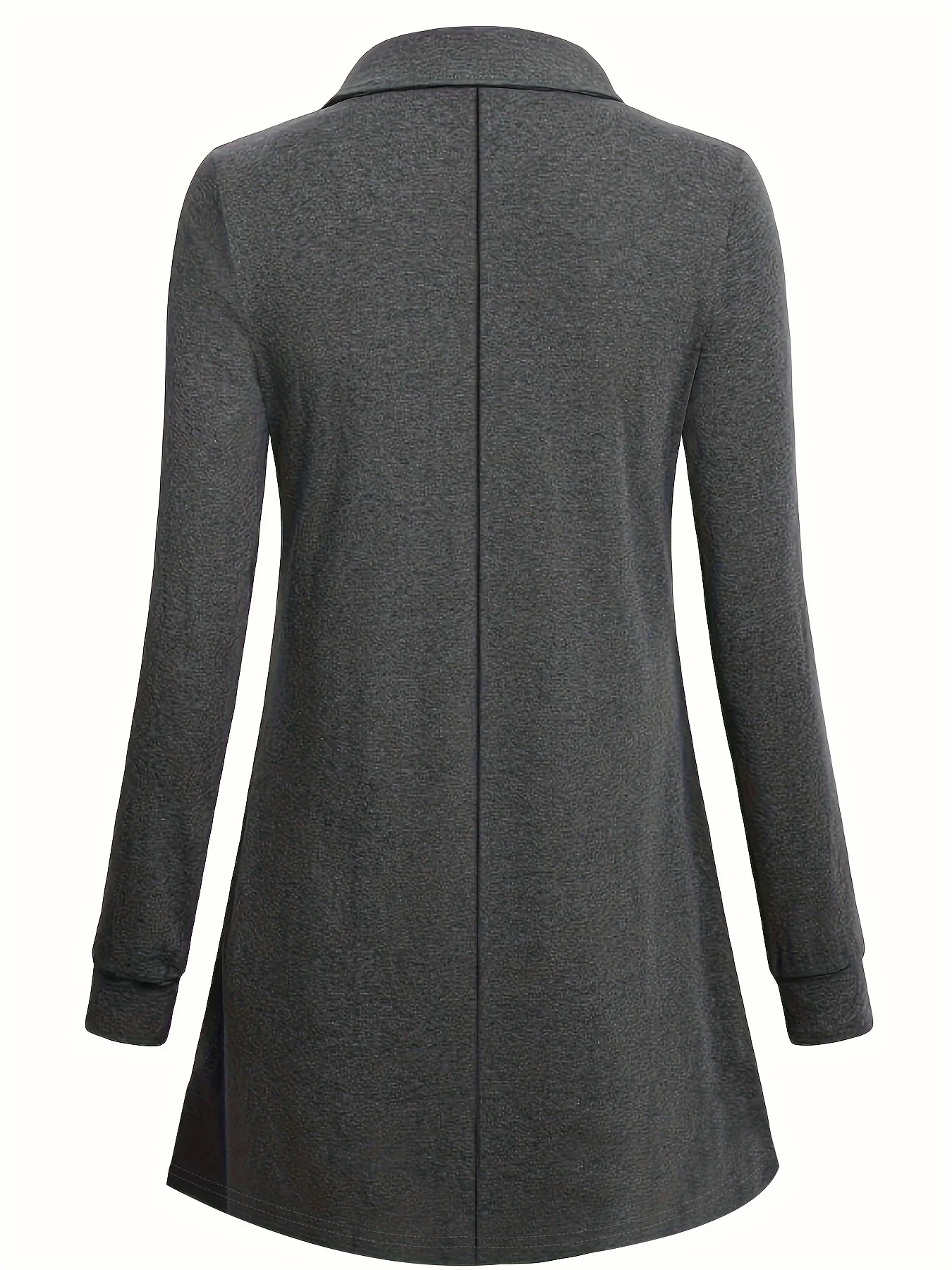 deanwangkt-1 Solid Button Front Pleated Top, Casual Long Sleeve Top For Spring & Fall, Women's Clothing - Deanwangkt