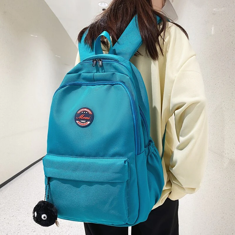 Back to school  Fashion Simplicity Men Rucksack Waterproof Black Mochila for High School Boys Girls Bookbag Lovers Bagpack Schoolbag - Deanwangkt