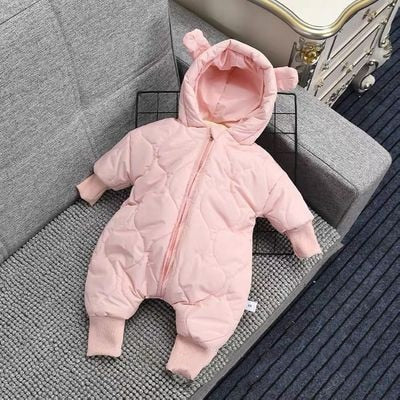 deanwangkt Newborn Girl Jumpsuit Hooded Winter Infant Overalls Baby Born Clothes Boy Warm Snowsuit Coat Kid Bear Romper Toddler Outerwear - Deanwangkt