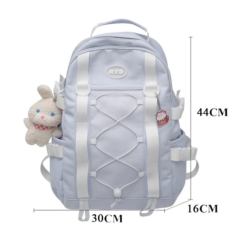 BACK TO SCHOOL   Fashion Teens Kawaii Bookbag Women Bag Mochila for Girls High School Schoolbag Boy Black Backpack Cute Travel Rucksack - Deanwangkt