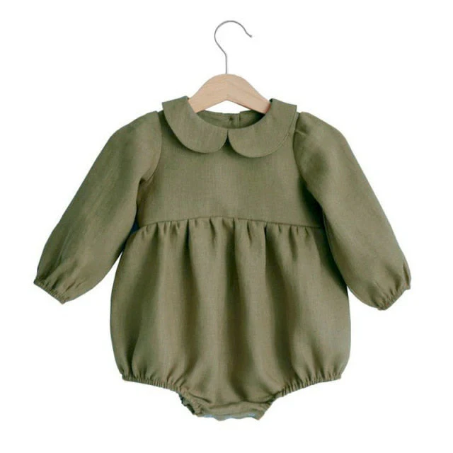 Baby Girl Clothes 0-2T Long Sleeve Romper Jumpsuits One-piece New Fashion 100% Organic Cotton Newborn Baby Girl Rompers - Deanwangkt