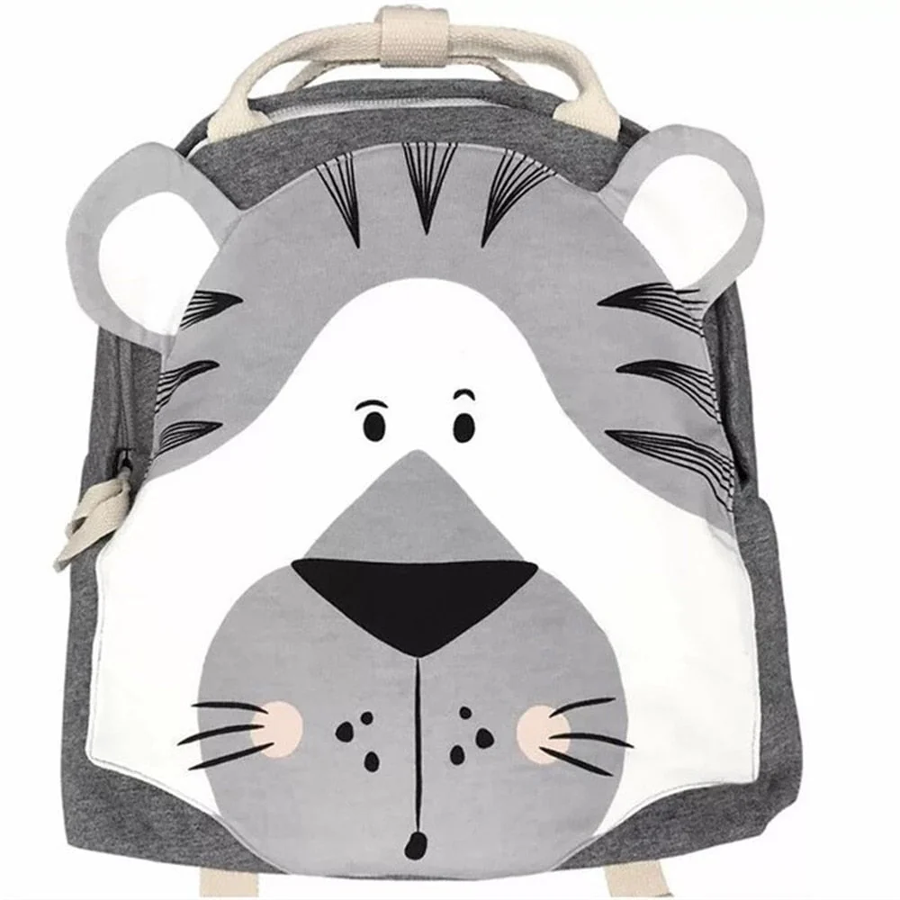 deanwangkt Children Backpack Animals Design Girl Boys Backpack Toddler Kids School Bag Kindergarten Cartoon Rabbit Butterfly lion print Bag - Deanwangkt