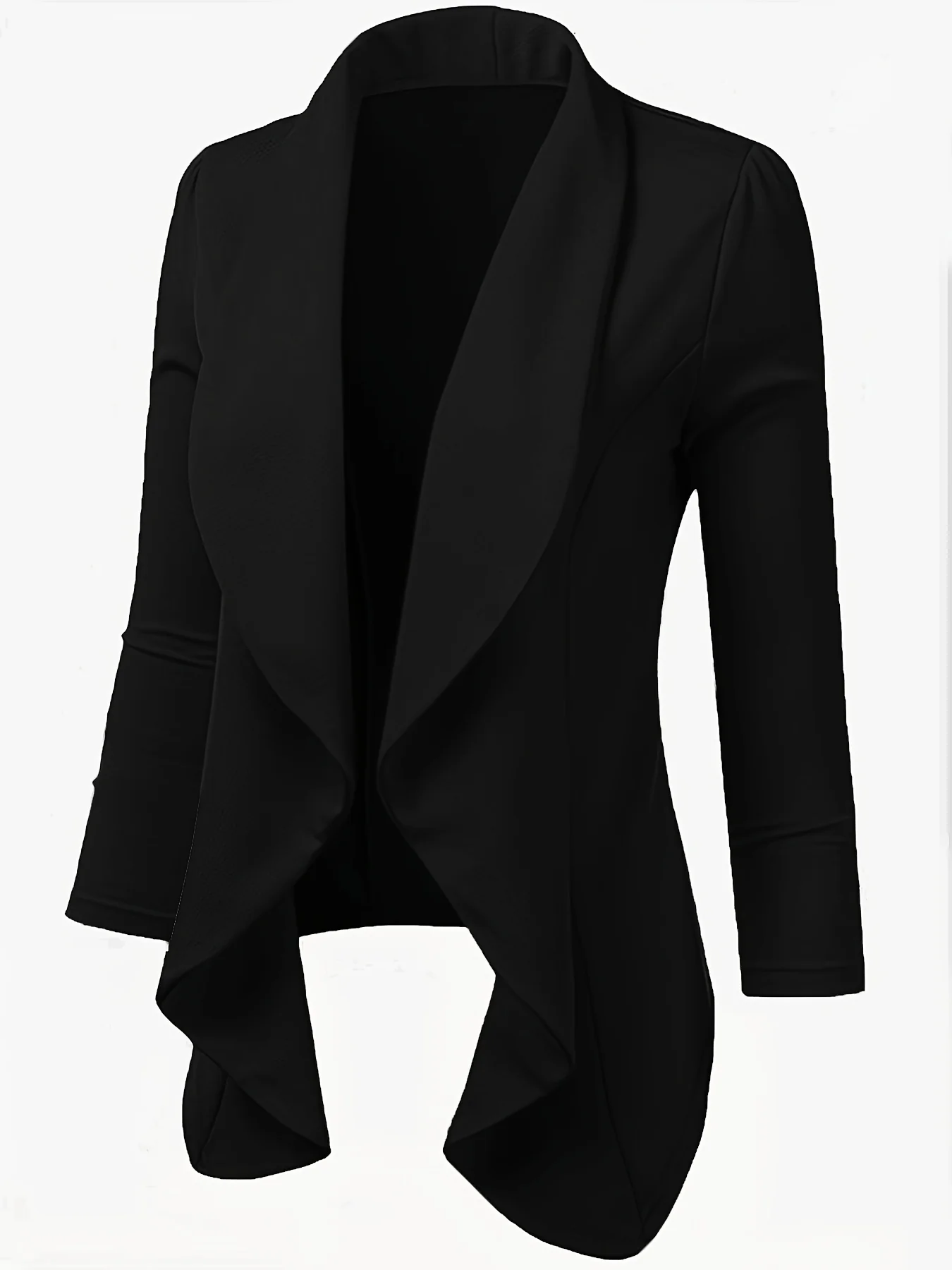 Solid Single Breasted Blazer, Casual Long Sleeve Lapel Blazer For Office, Women's Clothing - Deanwangkt