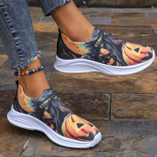 deanwangkt - Yellow Casual Sportswear Daily Patchwork Printing Round Comfortable Shoes - Deanwangkt
