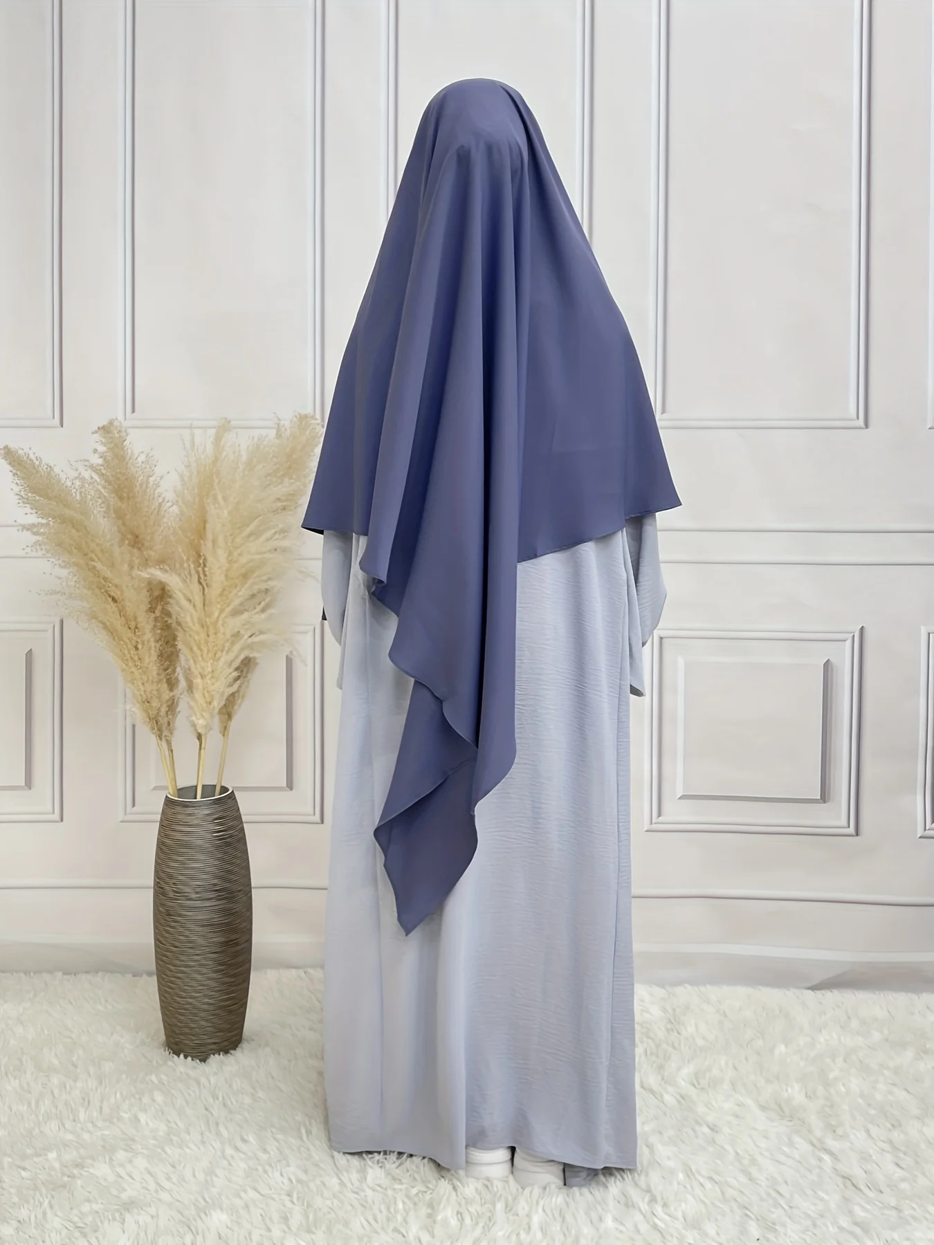 Modest Islamic Solid Khimar, Elegant Solid Hijab, Women's Clothing - Deanwangkt