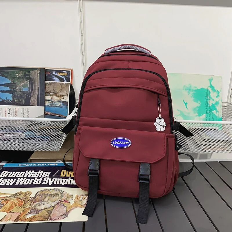 BACK TO SCHOOL  Fashion Student Bookbag High-capacity Boys Laptop Rucksack Travel Mochila Women Waterproof Backpack Men Black Bagpack - Deanwangkt