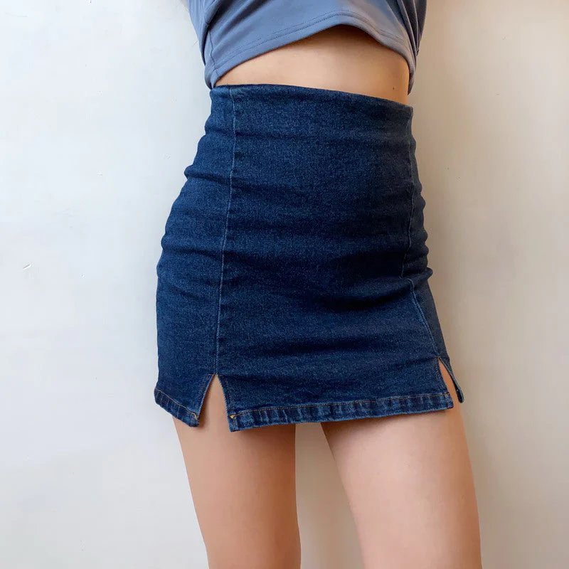 deanwangkt - Denim Split Skirt - Deanwangkt
