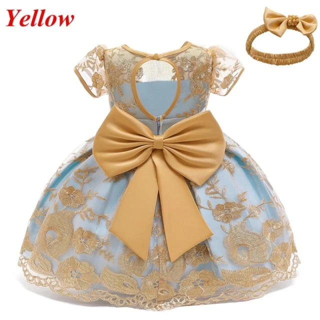 Baby Girls Christmas Dress 3 6 9 12 18 24 Months Toddler Newborn Lace Princess Dress 1 Year Old Birthday Party New Year Costume - Deanwangkt