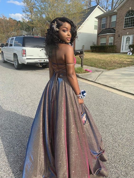 DEANWANGKT Robe De Soiree Sweetheart Prom Dresses  Sequins Shiny Prom Gown Vestido Formatura Side Slit Party Dress Vestidos De Gala - Deanwangkt