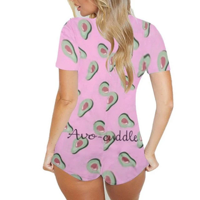 deanwangkt Women Sexy Sleepwear Cute Cartoon Print Short Set Pajamas Spicy Pepper Sweet Short Sleeve T Shirts Shorts Summer Pijama - Deanwangkt