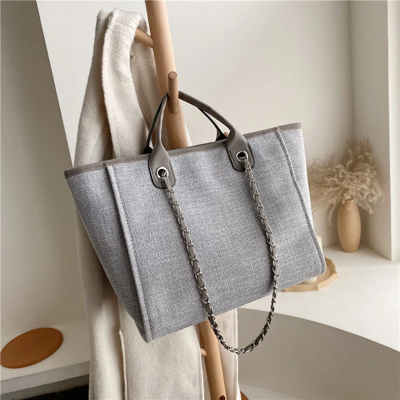 deanwangkt  Women's Casual Shoulder Bag Tote Designer Female Bag New Chain Messenger Bags Canvas Leisure Handbags Women's Bag  Trend - Deanwangkt