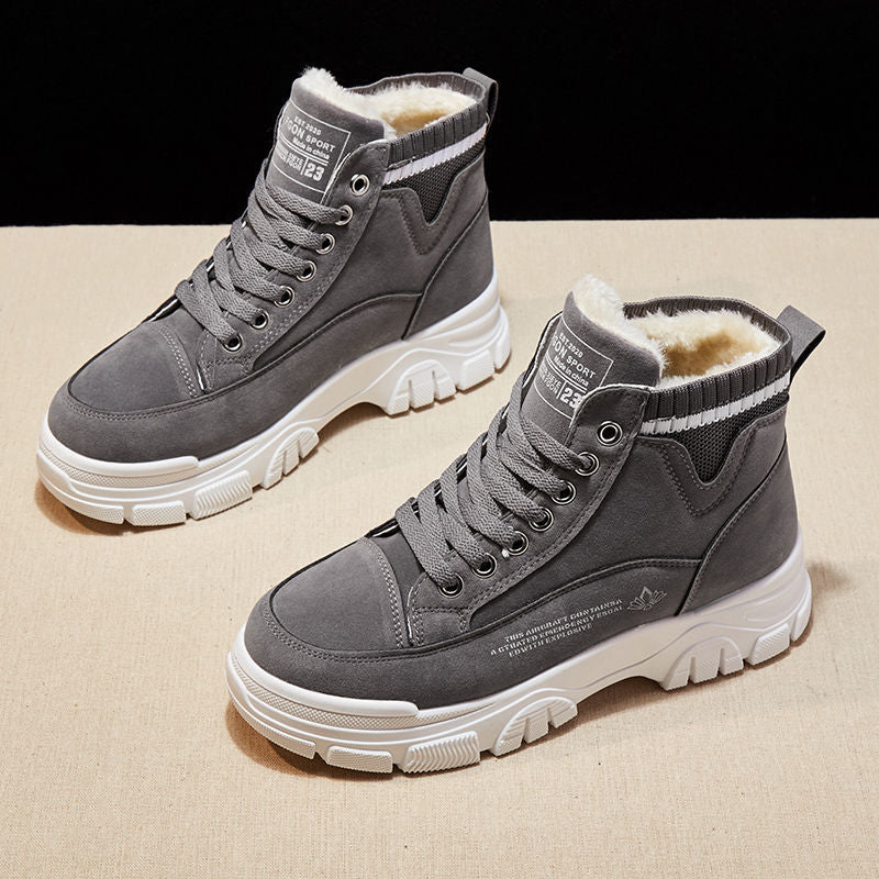 DEANWANGKT Ladies Casual Shoes Lace-Up Fashion Sneakers Platform Snow Boots Winter Women Boots Warm Plush Women's Shoes  Zapatos De Mujer - Deanwangkt