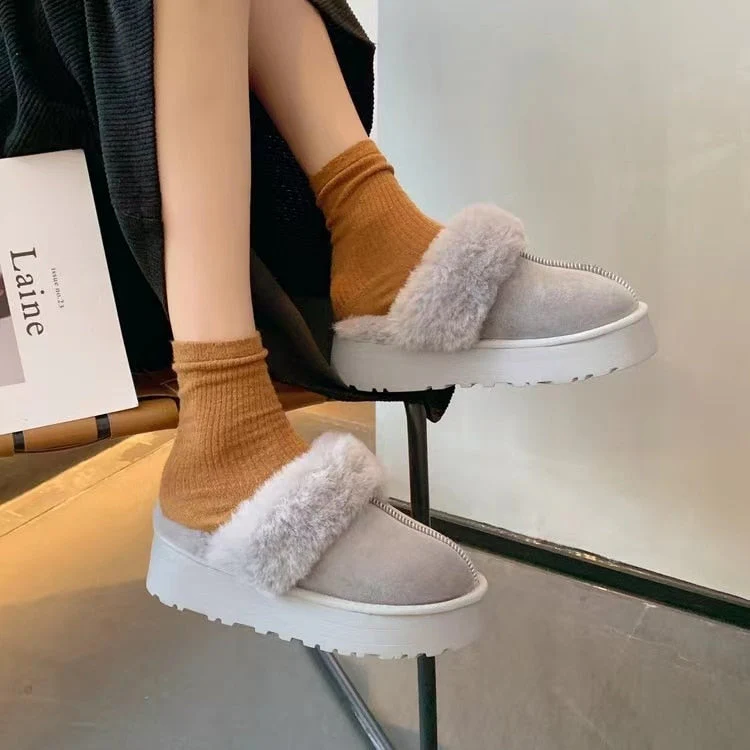 deanwangkt Snow Boots Slippers Women Soft Women Shoes Waterproof Boots Ladies New Ankle Boots Flat  Winter Shoes Women - Deanwangkt