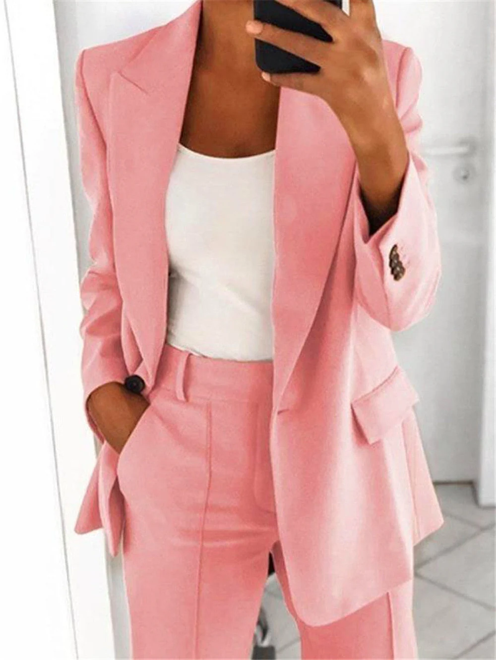deanwangkt  Spring Blazer Women Coat Loose Jacket Solid Green Casual Blazers Woman Fashion OL Formal Elegant Female Coats Office Lady - Deanwangkt