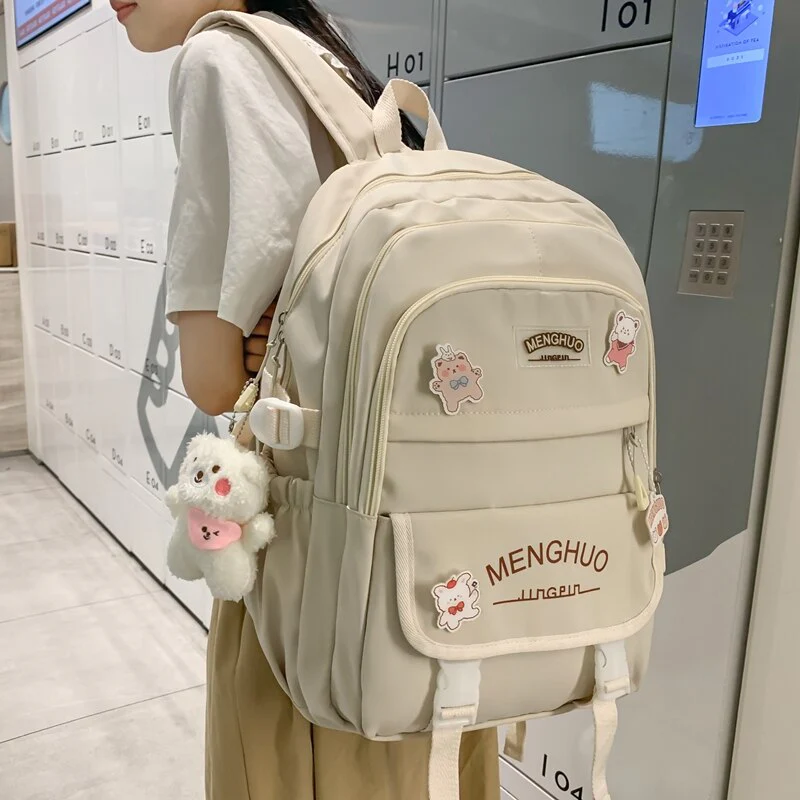 Back to school  High Shool Girls Fashion Bagpack Waterproof College Laptop Backpack Cute Student Bookbag Women Travel Mochila Kawaii - Deanwangkt