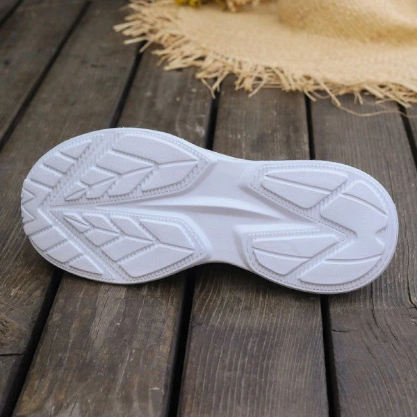 deanwangkt - White Casual Patchwork Printing Round Mesh Breathable Comfortable Out Door Shoes - Deanwangkt