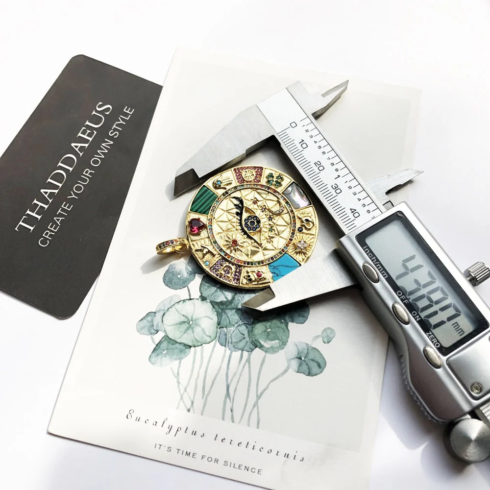 Pendant Amulet Magical Lucky Symbols, Summer Golden Jewelry Vintage Pure 925 Sterling Silver Powerful Gift For  Women Men - Deanwangkt