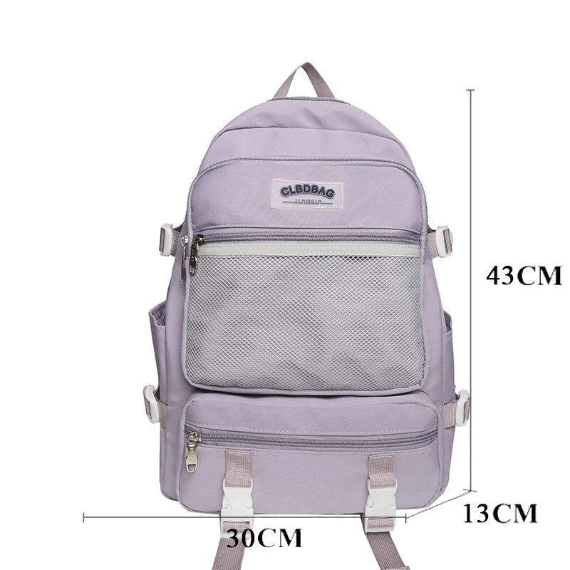 BACK TO SCHOOL  Fashion Bookbag for Girls High School Bag Schoolbag Boy Black Backpack Women Kawaii Mochila Teens Cute Travel Rucksack - Deanwangkt