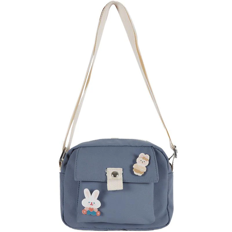 deanwangkt Preppy Style Shoulder Bag For Women Cute Bag Canvas Crossbody Bags Girls Collage Student Messenger Bags Tote Bag Bolsa - Deanwangkt