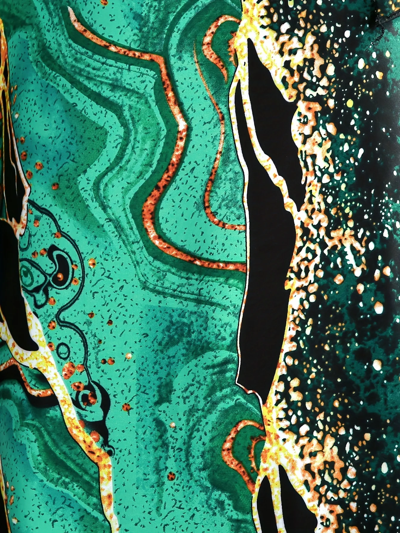 Graphic Print Crew Neck Kaftan Abaya, Modest Batwing Sleeve Maxi Dress, Women's Clothing - Deanwangkt