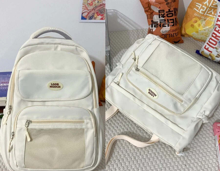 Back to school   Fashion Kawaii Student Schoolbag 2pcs Set Bag Girls Cute Waterproof Backpack Travel Mochila Teens Bookbag Shoulder Bag - Deanwangkt