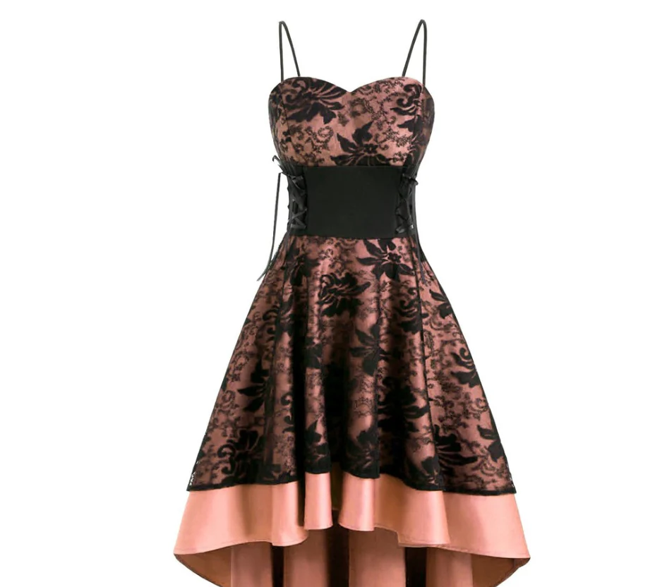 deanwangkt   Plus Size Halloween Dress Women Gothic Front Strappy Bat Print High Waist Mini Cami Dress Sleeveless Casual Dress Femme - Deanwangkt