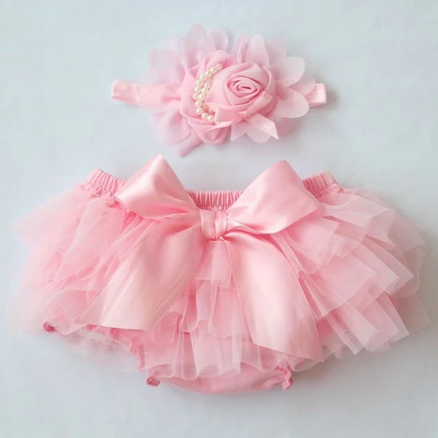 Baby Cotton Chiffon Ruffle Bloomers Cute Baby Diaper Cover Newborn Flower Shorts Toddler Fashion Summer Clothing - Deanwangkt